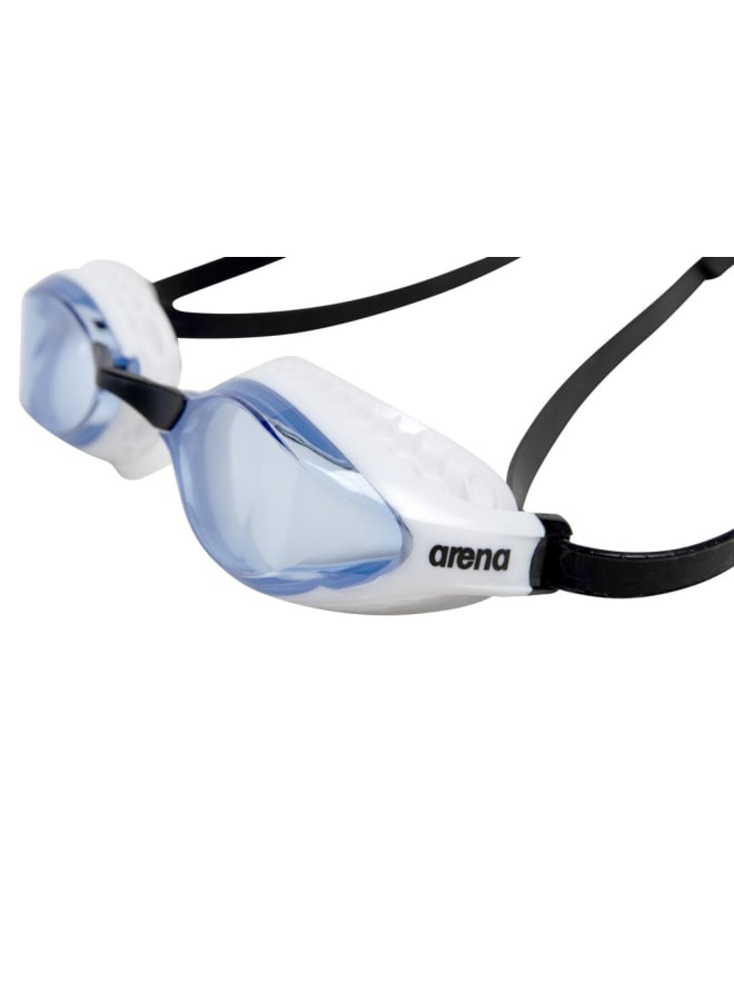 arena Air-Speed Blue-White Goggles, Racing, Pool, Equipment, Uni Adult - Professional Racing Goggles with Honeycomb Seals - Image 3